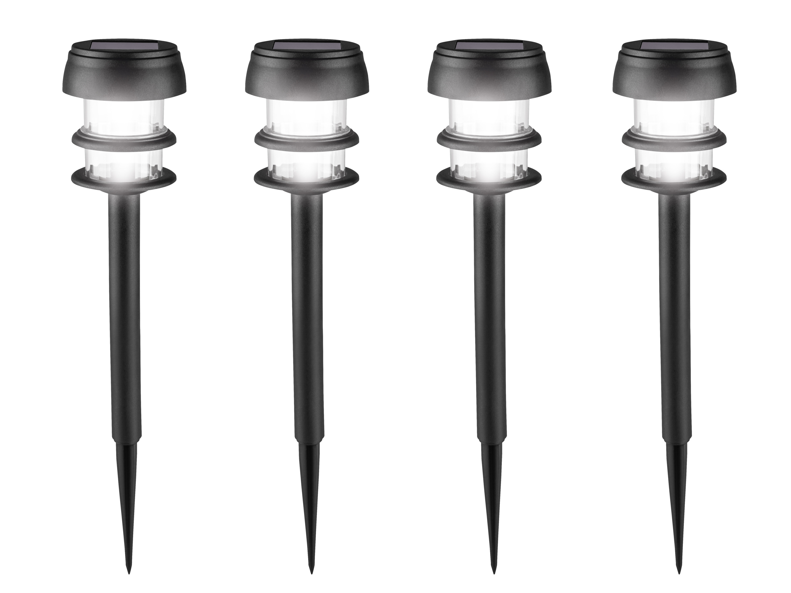 LIVARNO® Zestaw 4 lampek solarnych LED (Wąski)
