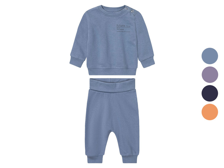 Pełny ekran: lupilu® Dres niemowlęcy z bawełną (bluzka + spodnie) - zdjęcie 1