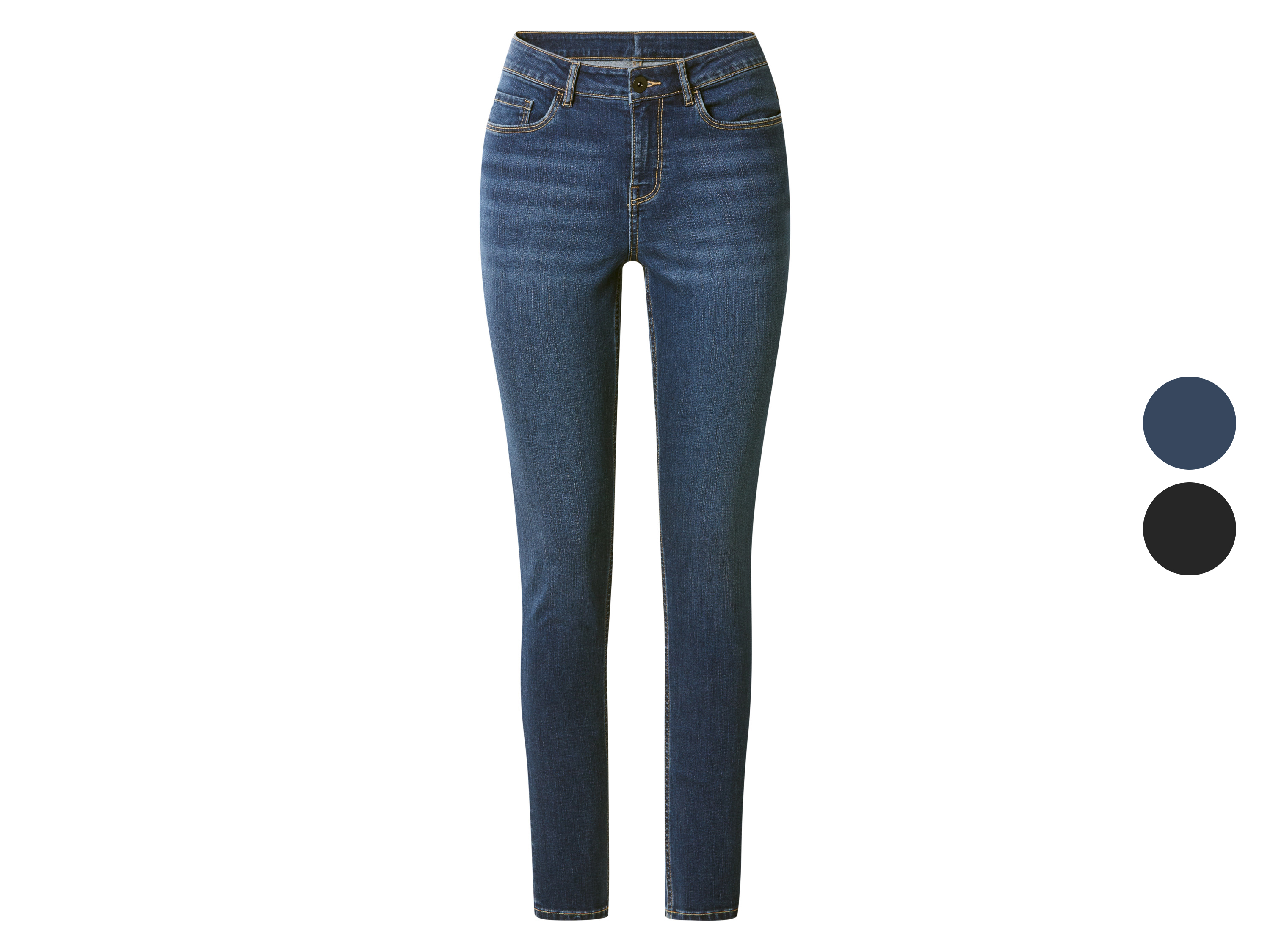 ESMARA® Jeansy damskie push-up premium, skinny fit, regularny stan
