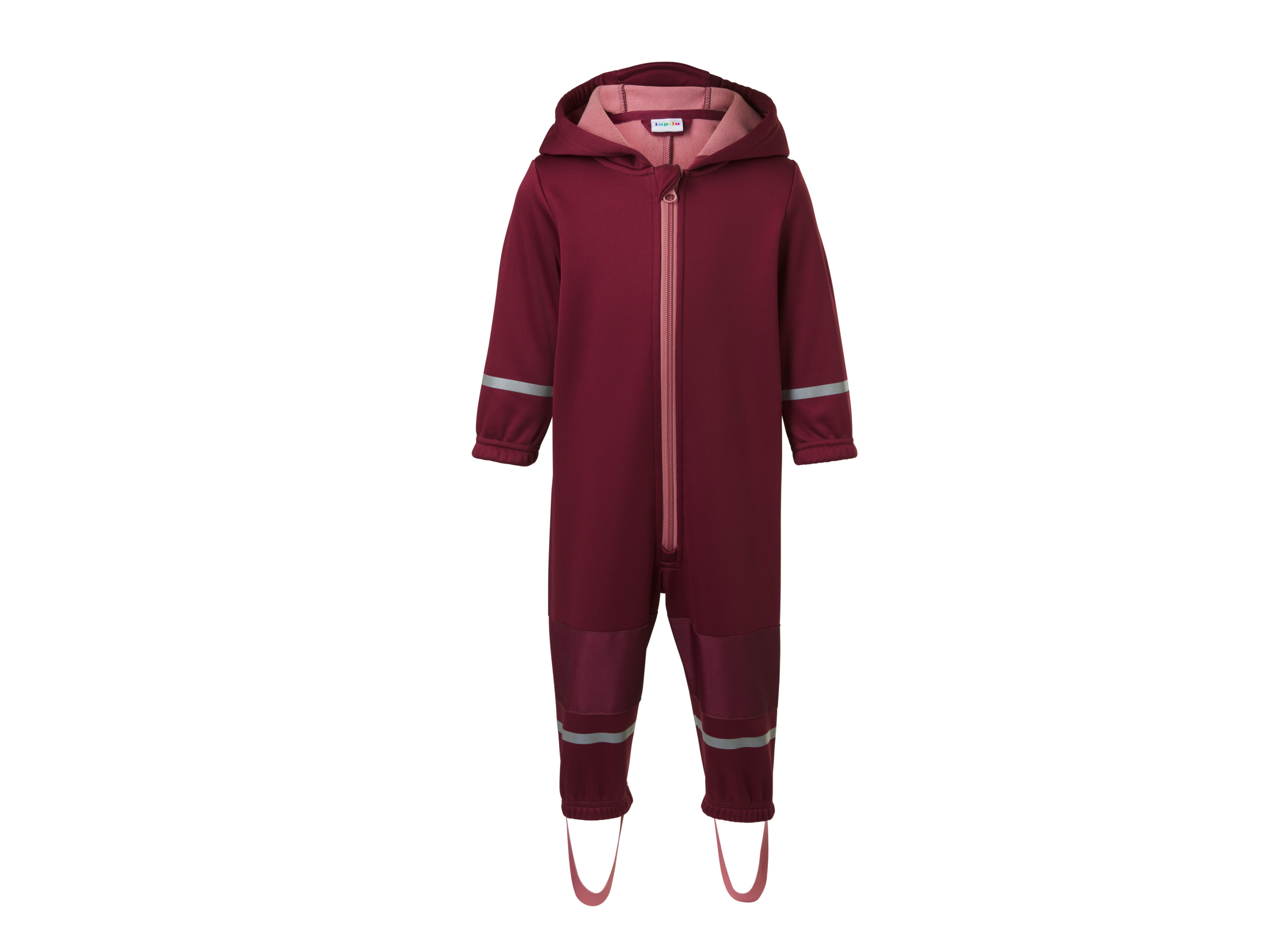 LUPILU® Kombinezon przeciwdeszczowy softshell dziecięcy (Bordowy, 110/116)