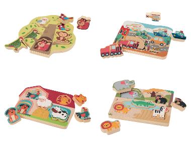 lupilu® Puzzle z efektem dźwiękowym, 6 elementów