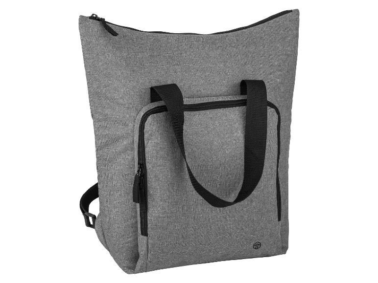 Szara torba i plecak, nowoczesny styl.