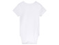 Biały body z krótkim rękawem dla niemowląt.