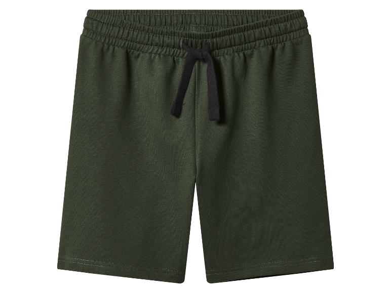 Męskie szorty dresowe w kolorze khaki z czarnym sznurkiem