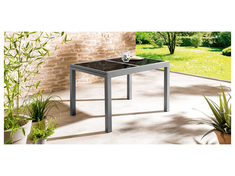 Pełny ekran: LIVARNO home Rozkładany aluminiowy stół ogrodowy Houston, 120/180 x 90 cm, srebrny - zdjęcie 2