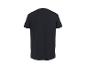 Czarny T-shirt z krótkim rękawem, widok z tyłu.