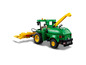Zielony traktor LEGO John Deere 9700 z kosiarką.