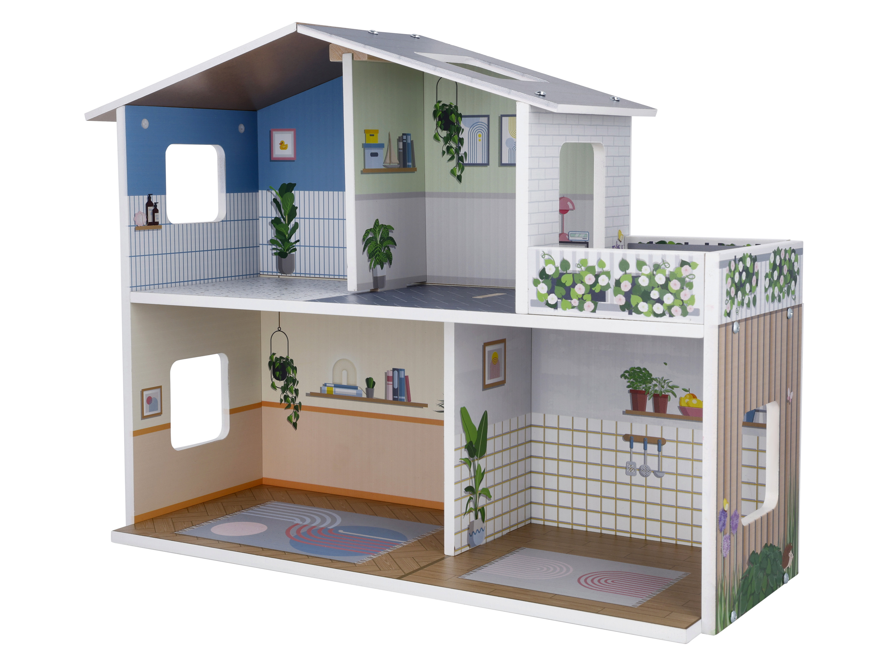 lupilu® Drewniany domek dla lalek