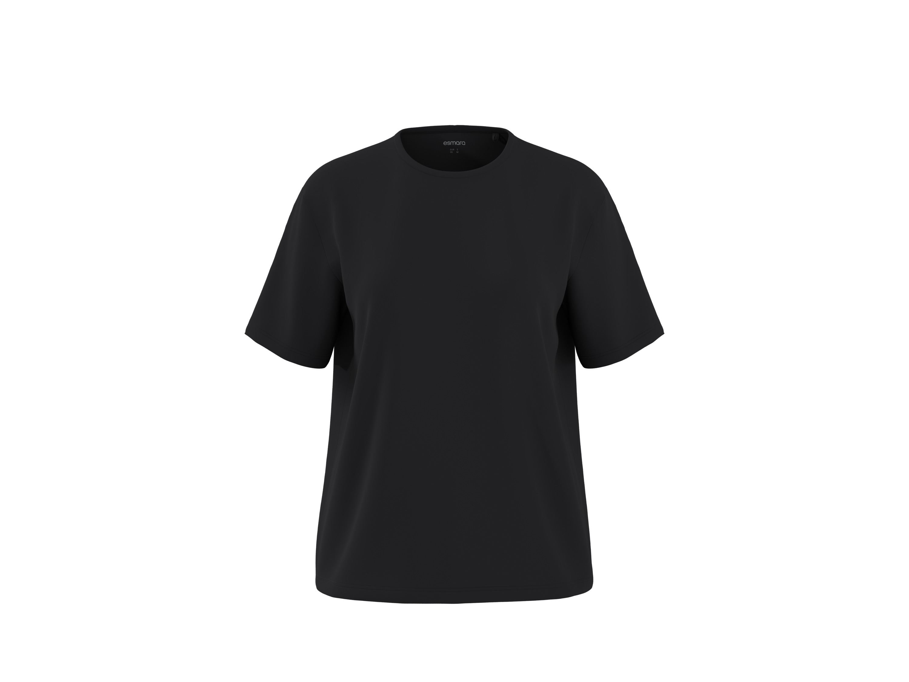 ESMARA® T-shirt damski z modalem (Czarny, S(36/38))