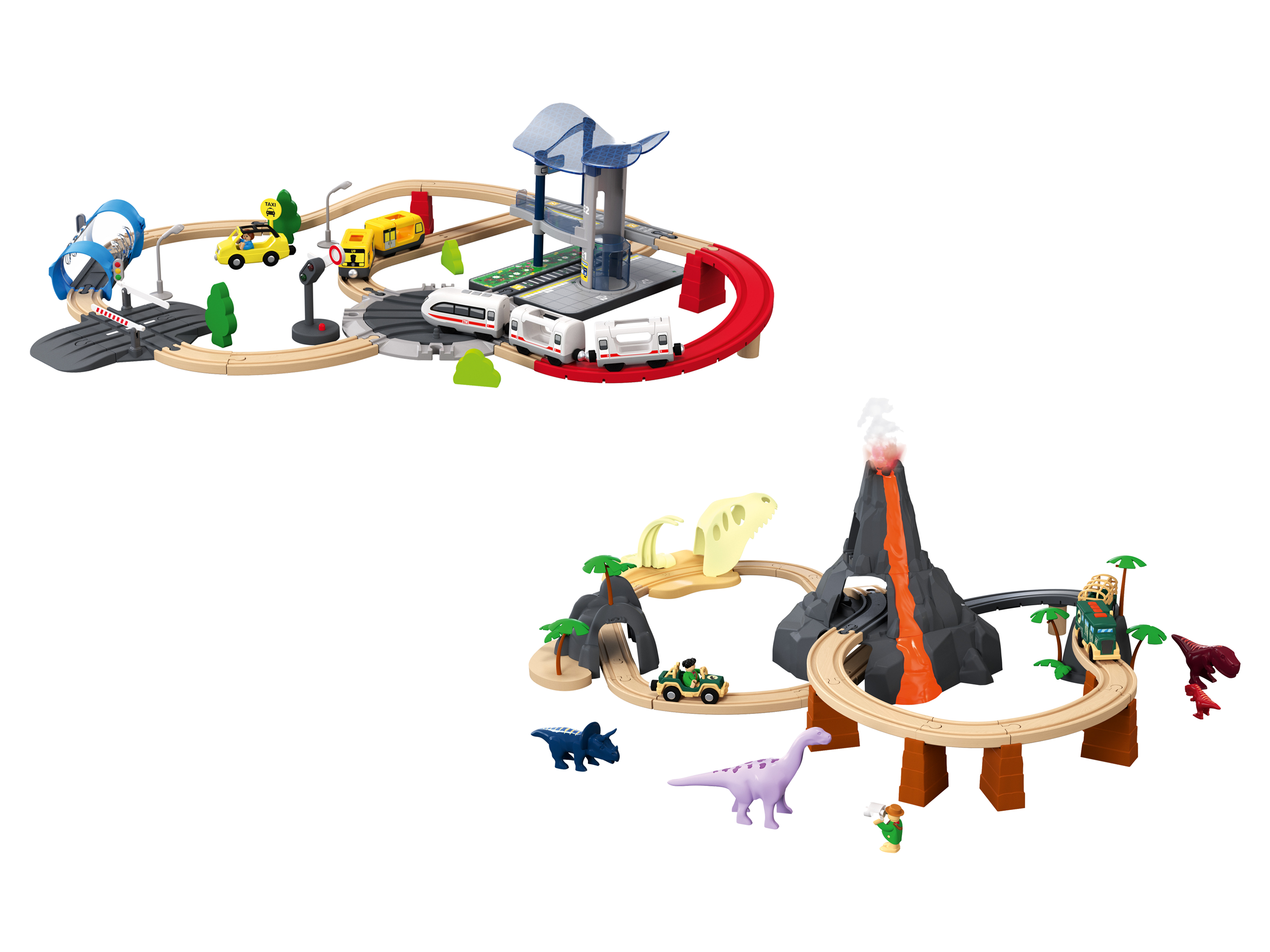 LUPILU® Zestaw kolejki City-Express lub Dinoland