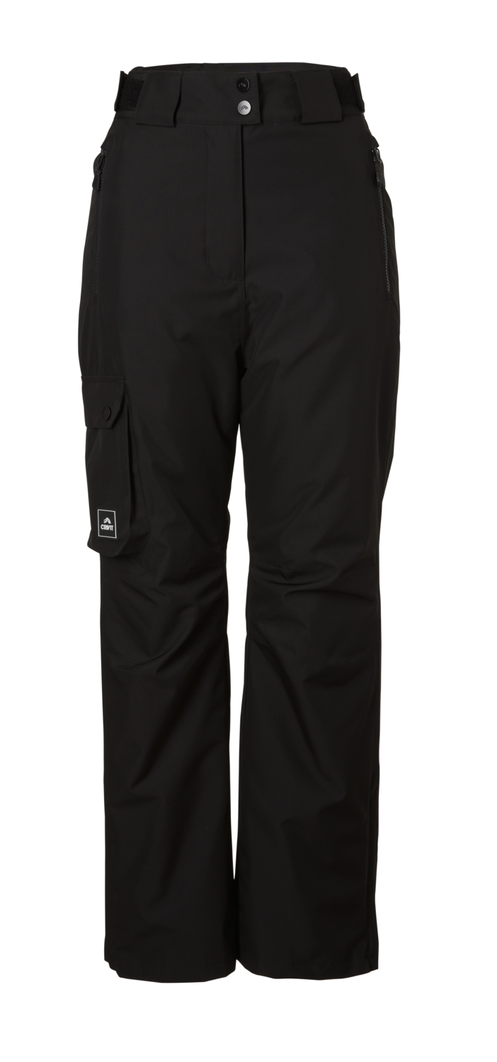 CRIVIT Spodnie damskie snowboardowe freeride (Czarny, 46)