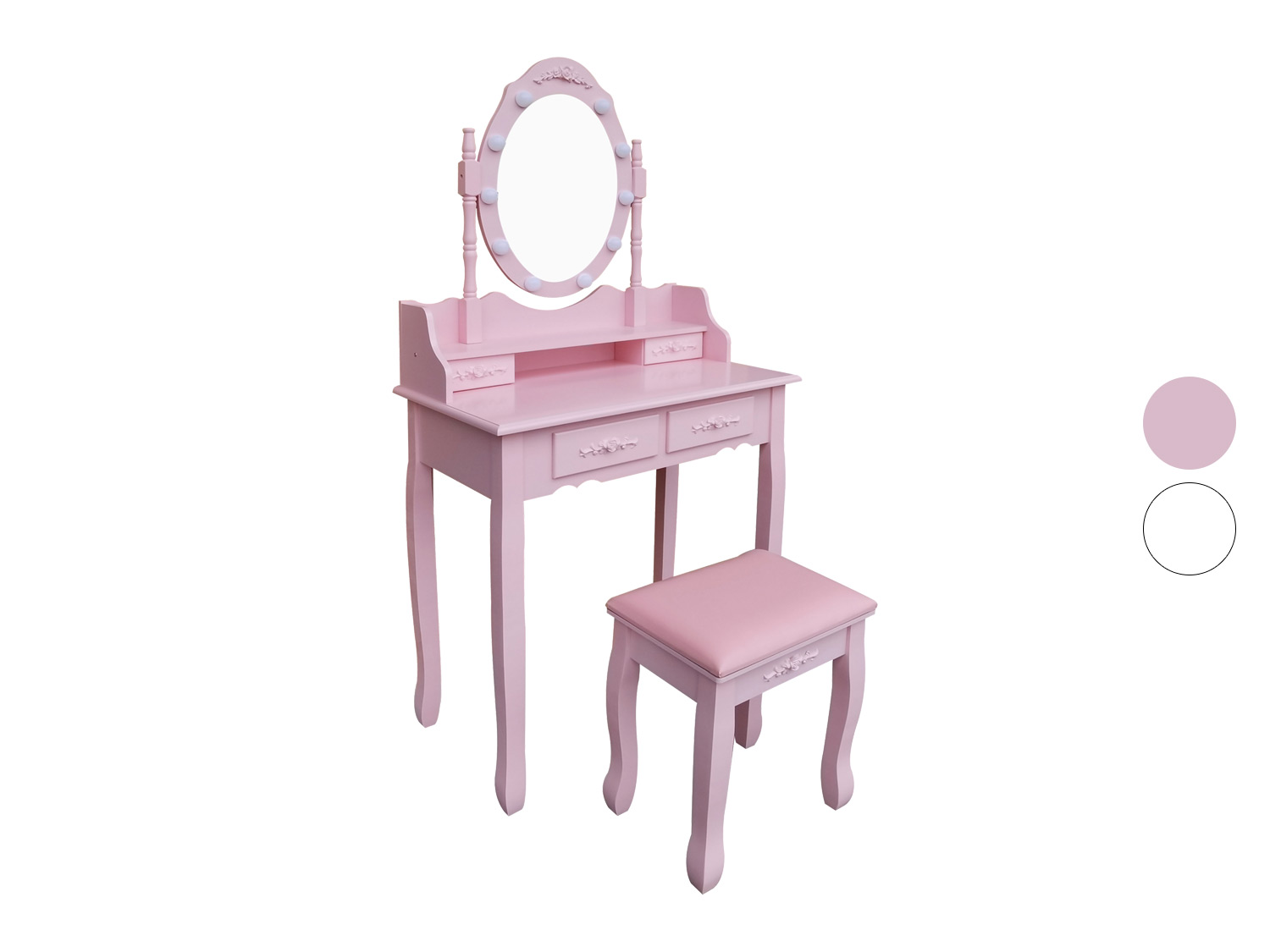 HOME DELUXE Toaletka ROSY z oświetleniem LED