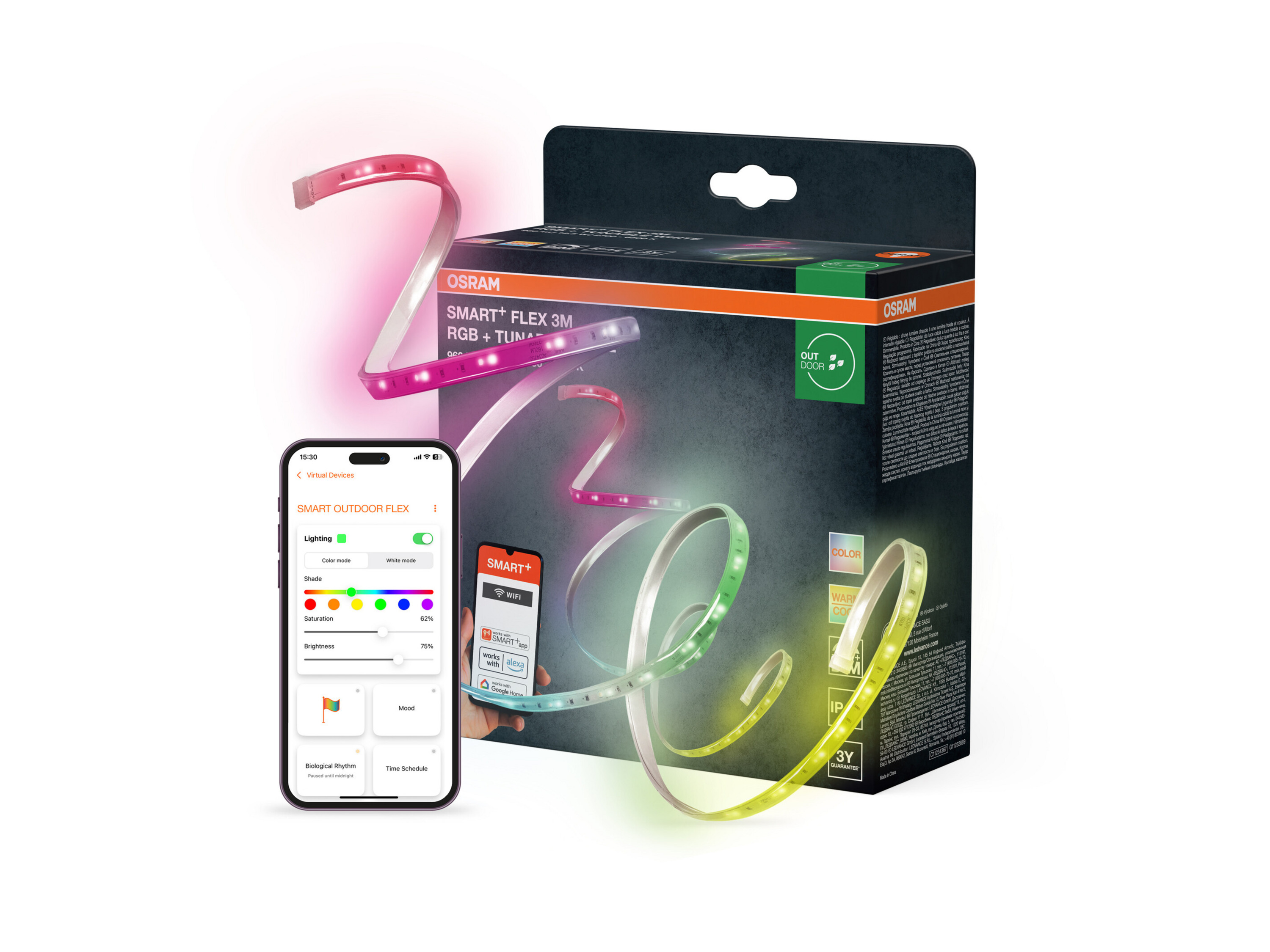 OSRAM Inteligentna taśma LED Smart Wifi Flex RGB TW IP44 zewnętrzna (3 m)