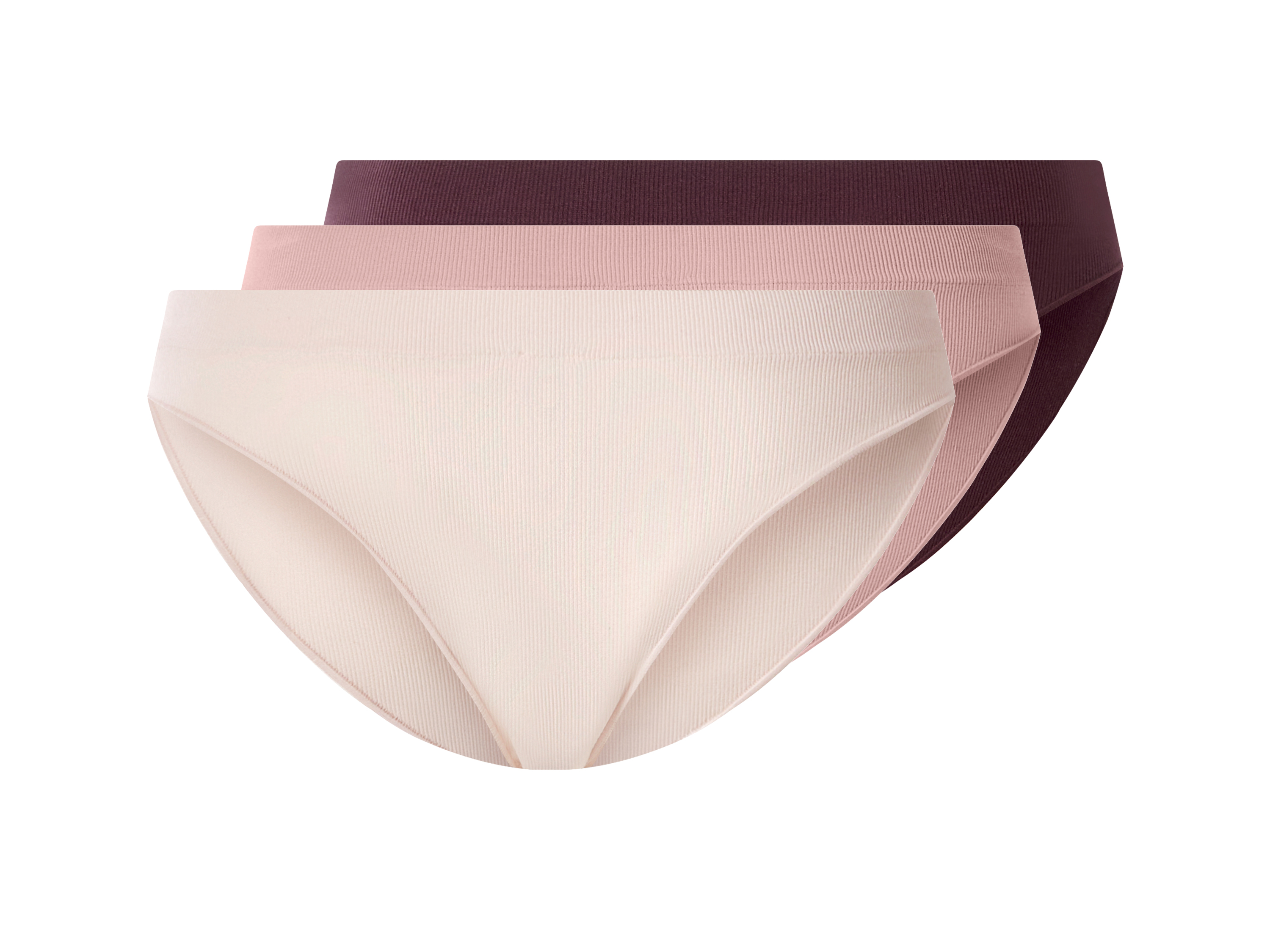 ESMARA® Majtki figi, 3 pary, bezszwowe (Czerwony/różowy, L(44/46))