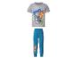 Szary T-shirt i niebieskie spodnie z nadrukiem „Dino Expert Paw Patrol” dla dzieci.