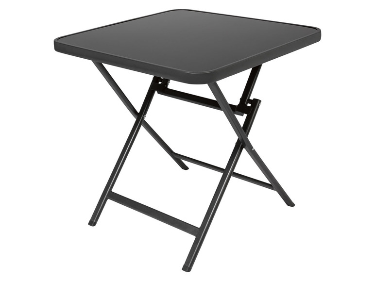 Pełny ekran: LIVARNO HOME Zestaw aluminiowych mebli ogrodowych Houston (stolik składany + 2 krzesła składane), czarny/ antracyt - zdjęcie 5