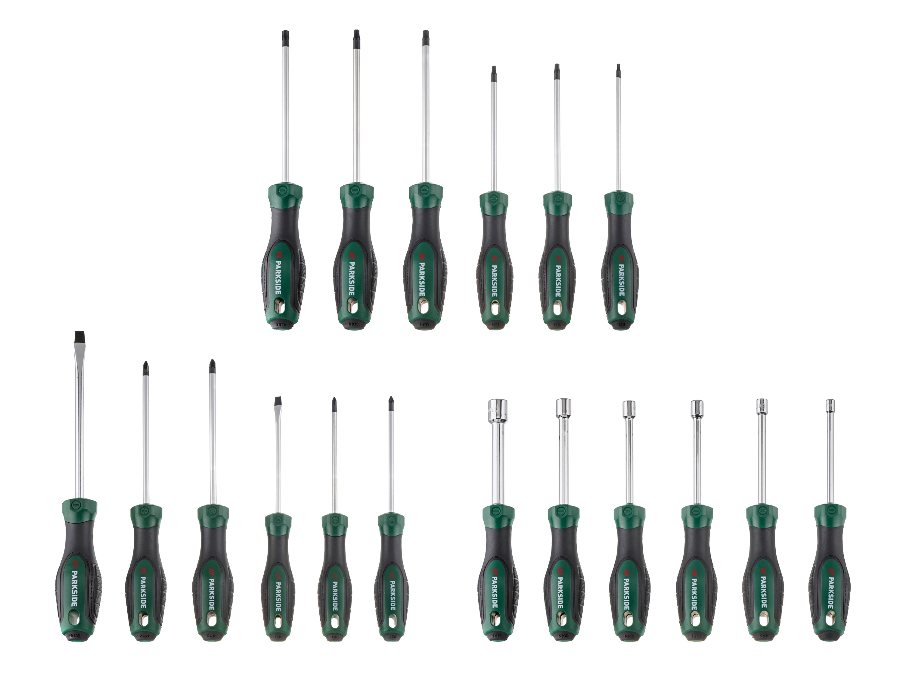 PARKSIDE® Zestaw 6 śrubokrętów lub zestaw 6 kluczy nasadowych i śrubokrętów
