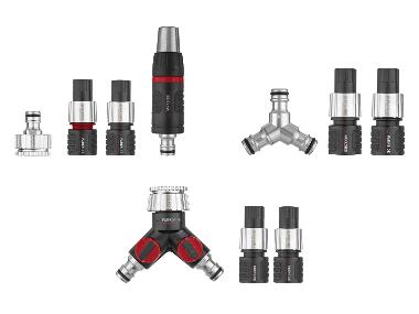 PARKSIDE PERFORMANCE® Podstawowy zestaw zraszający / Trójnik z 3 przyłączami do węża / Zawór 2-drożny z 2 przyłączami do węża