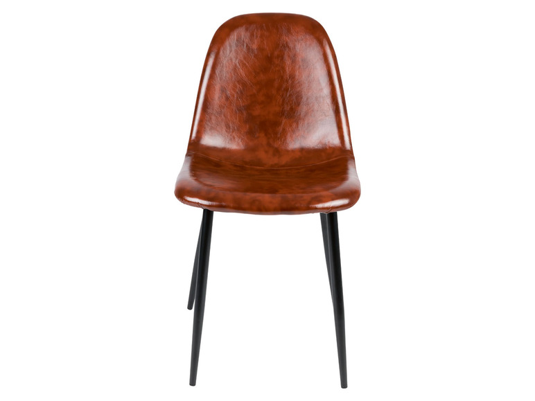 Pełny ekran: LIVARNO home Krzesło »San Diego«, brązowa imitacja skóry, 2 szt. - zdjęcie 4