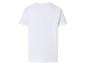 Prosty biały T-shirt, widok z tyłu