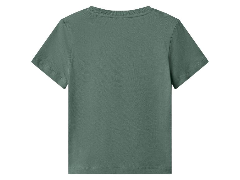 Ciemnozielony T-shirt z krótkim rękawem, widok z tyłu