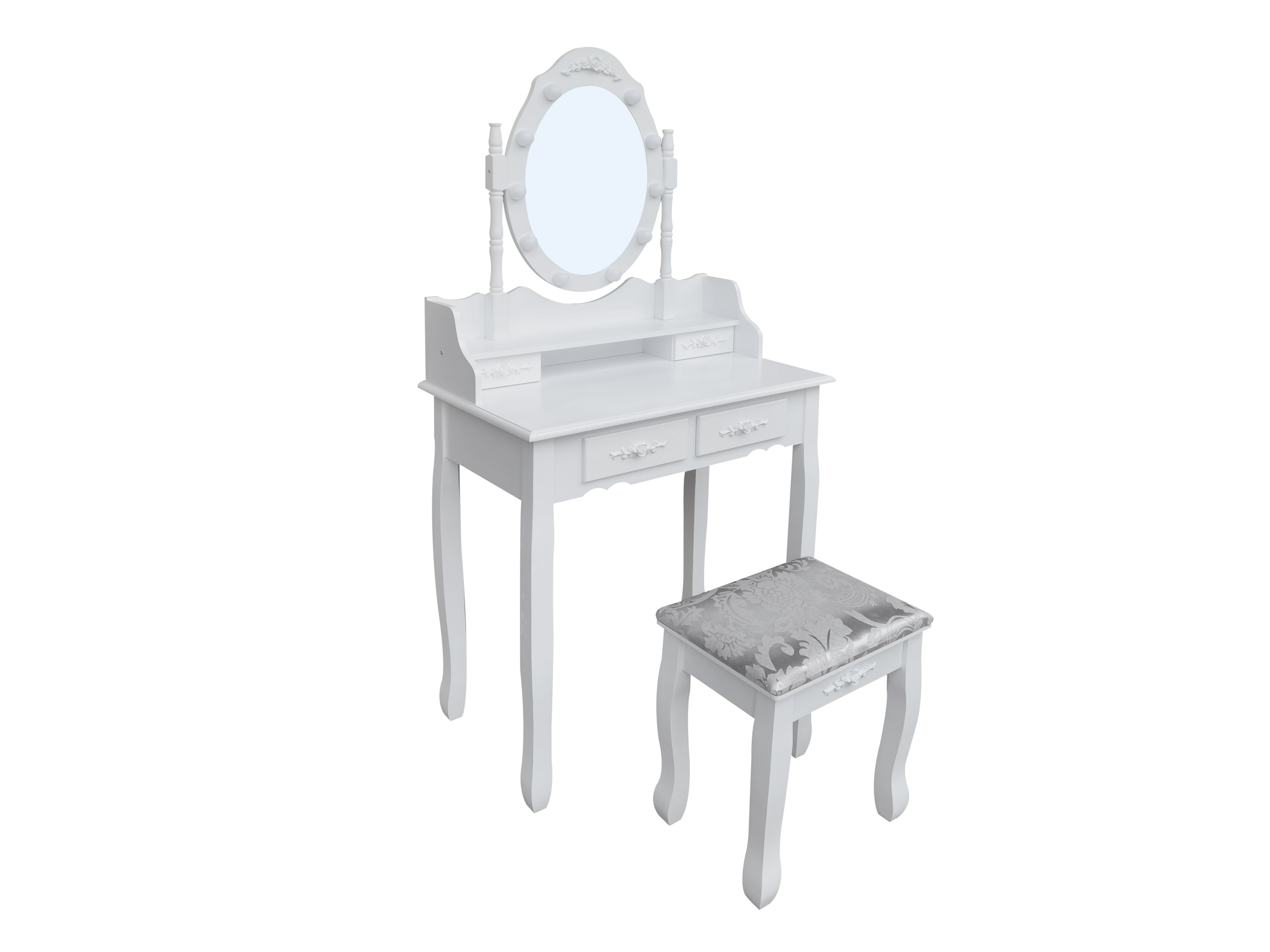 HOME DELUXE Toaletka ROSY z oświetleniem LED (Biały)