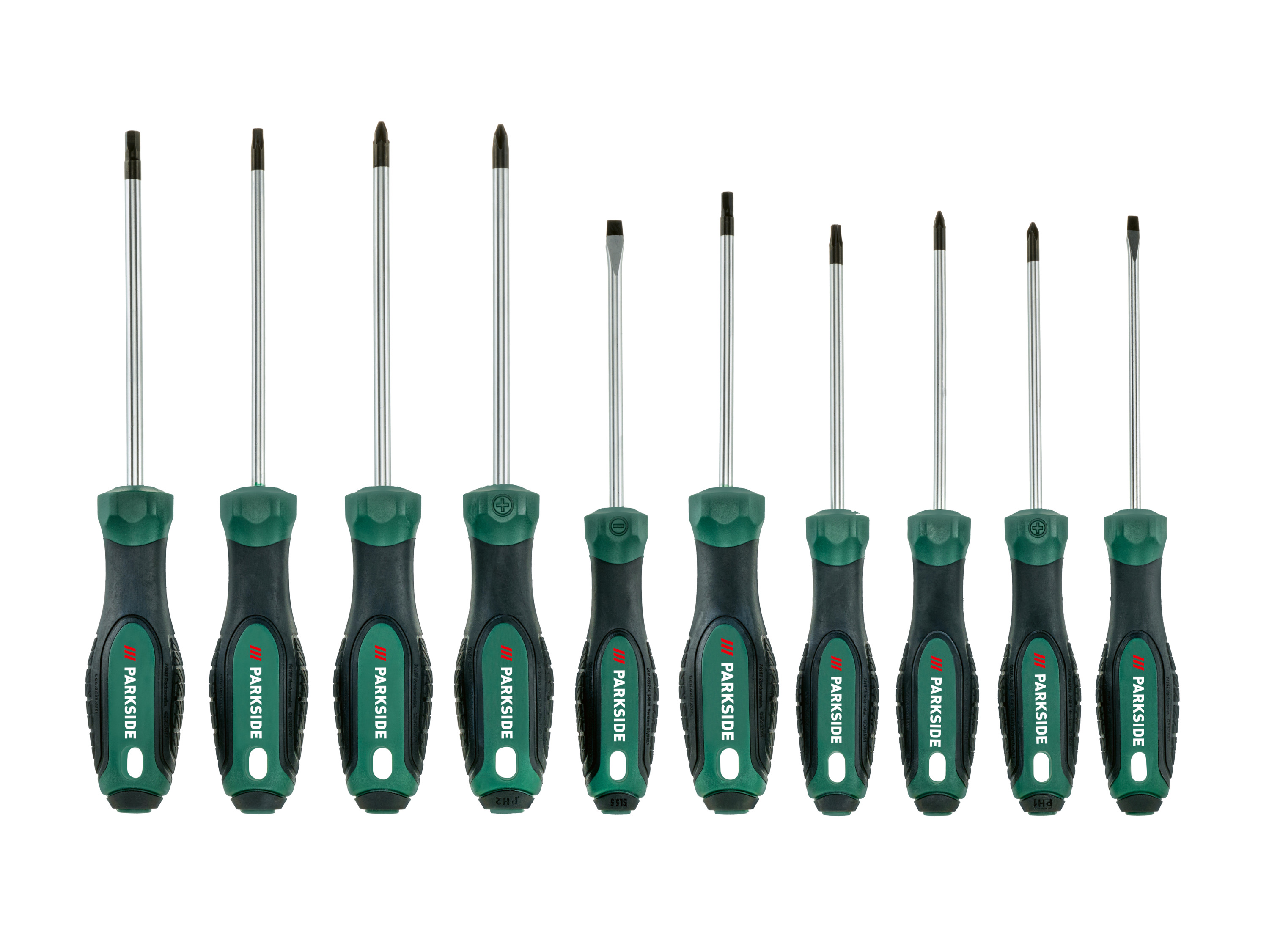PARKSIDE® Zestaw śrubokrętów, 6 lub 10 elementów (Zestaw 10 śrubokrętów)