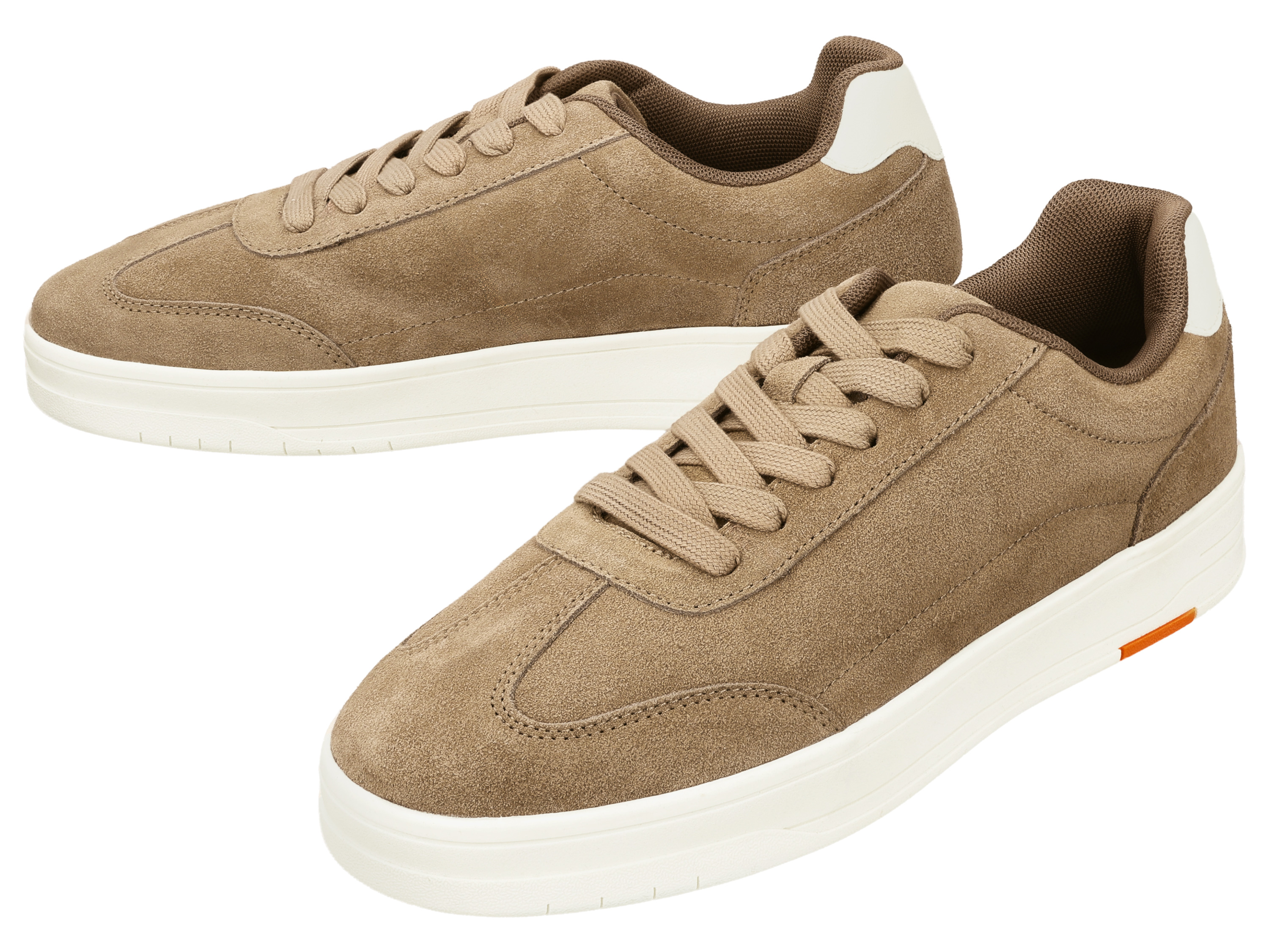ESMARA MEN Skórzane sneakersy męskie (Taupe, 44)