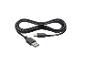 Czarny kabel USB-A do USB-C, zwinięty w kształt ósemki.