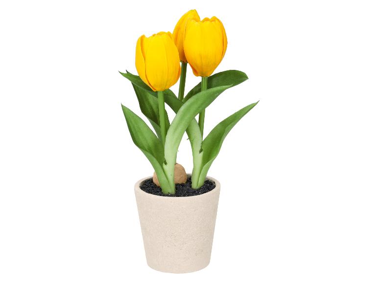 Sztuczne tulipany w doniczce