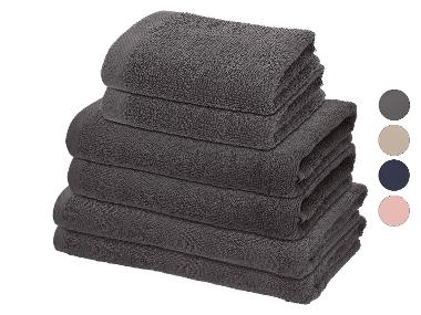 LIVARNO® Komplet 6 ręczników frotte