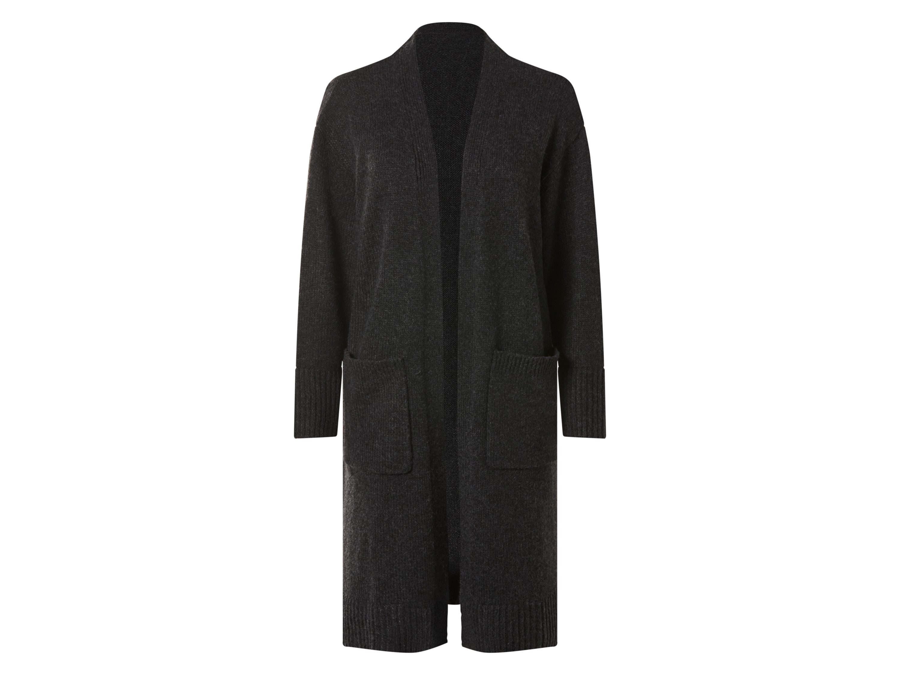 esmara® Długi kardigan damski (Czarny, XS (32/34))