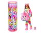 Lalka Barbie Cutie Reveal Care Bears i jej opakowanie.