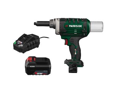 PARKSIDE® Zestaw 20 V Akumulatorowa nitownica z akumulatorem 4 Ah i ładowarką