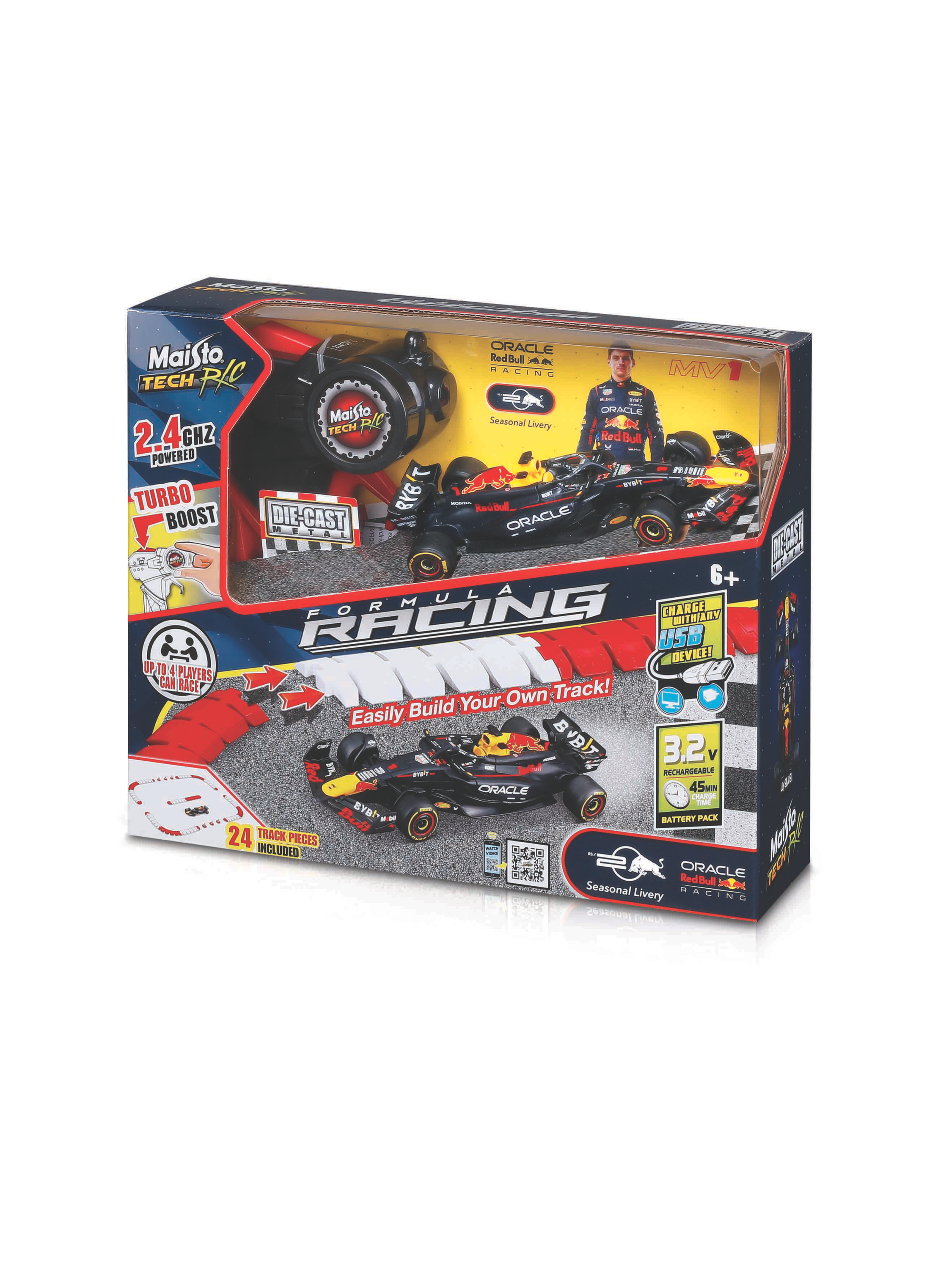 MAISTO TECH RC Formula Racing z torem wyścigowym, 1:41 (Red Bull Racing #1 Verstappen)