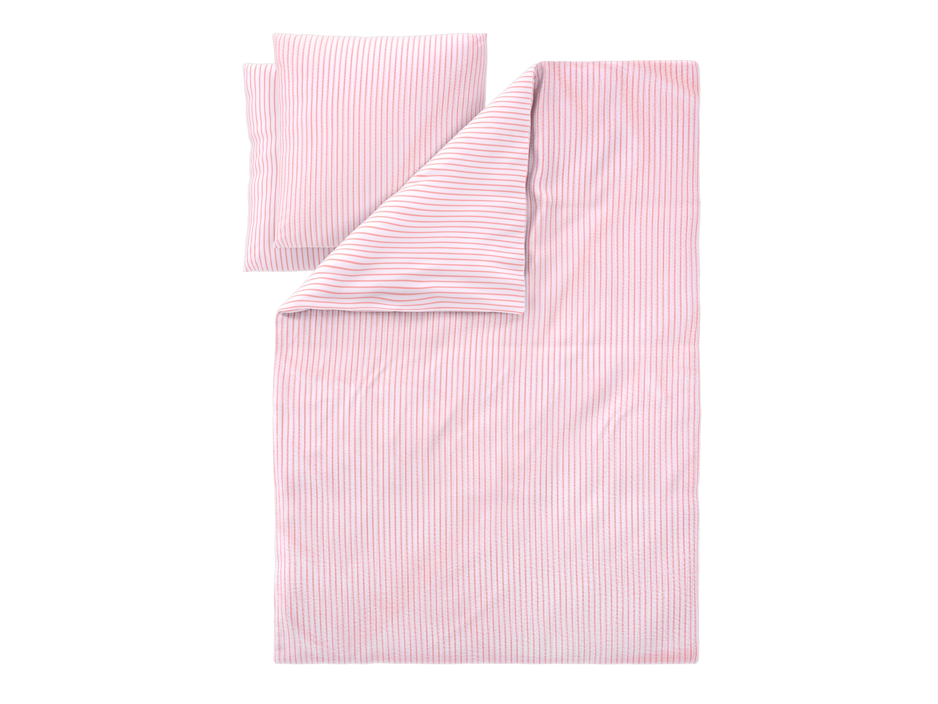 LIVARNO® Dwustronna pościel z kory, 160 x 200 cm (W paski)