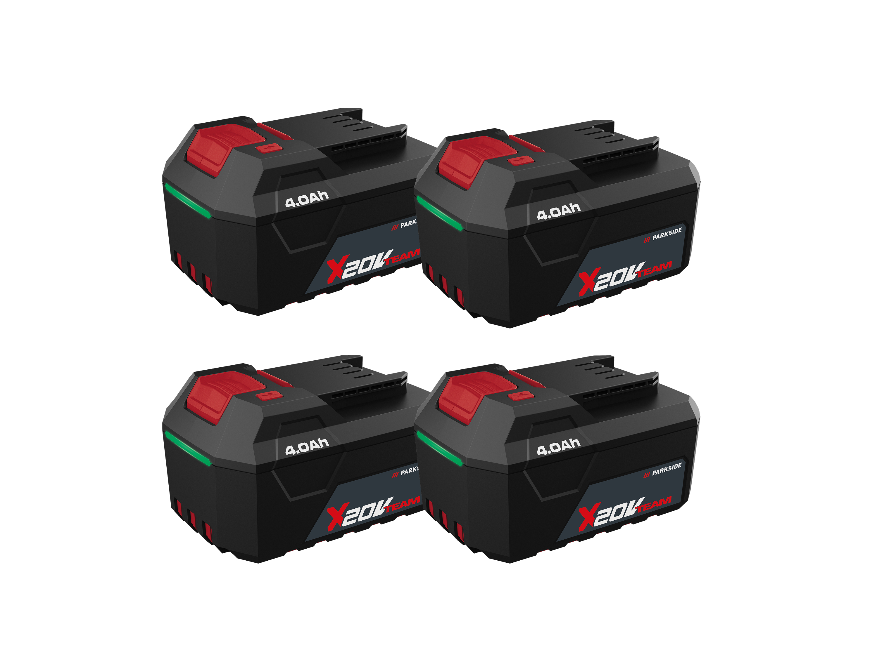 PARKSIDE® Zestaw 4 akumulatorów litowo-jonowych 20 V, 4 Ah, PAP 204 A1