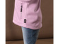 Różowa kurtka softshell z logo drzewa