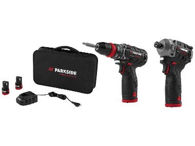 PARKSIDE PERFORMANCE® Zestaw startowy: akumulatorowa wiertarkowkrętarka, 12 V oraz akumulatorowa zakrętarka, 12 V