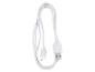 Biały kabel USB do ładowania urządzeń elektronicznych.