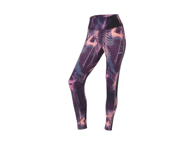 Czarne legginsy z abstrakcyjnym wzorem