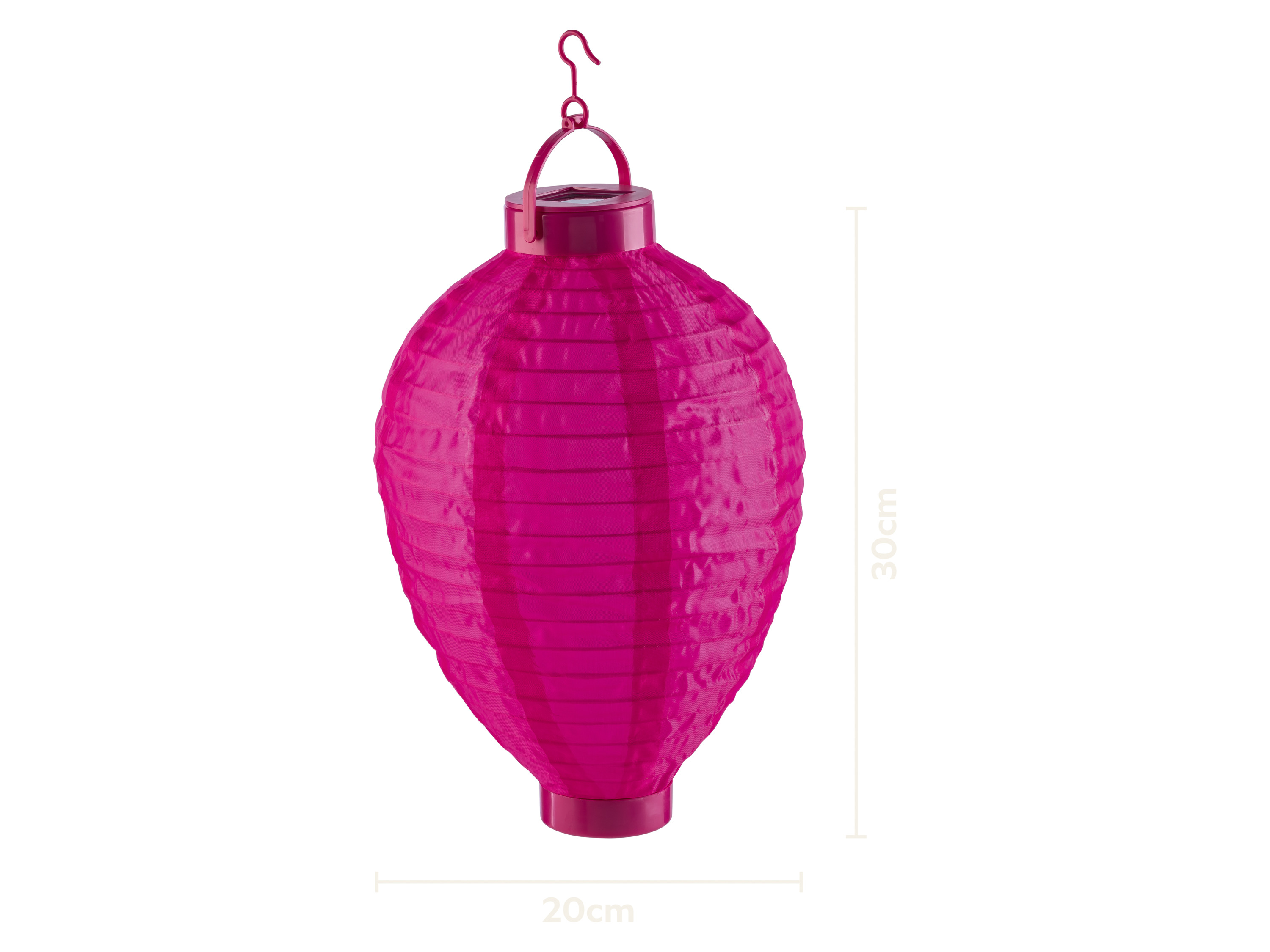 LIVARNO® Lampion solarny LED (owalny/różowy)