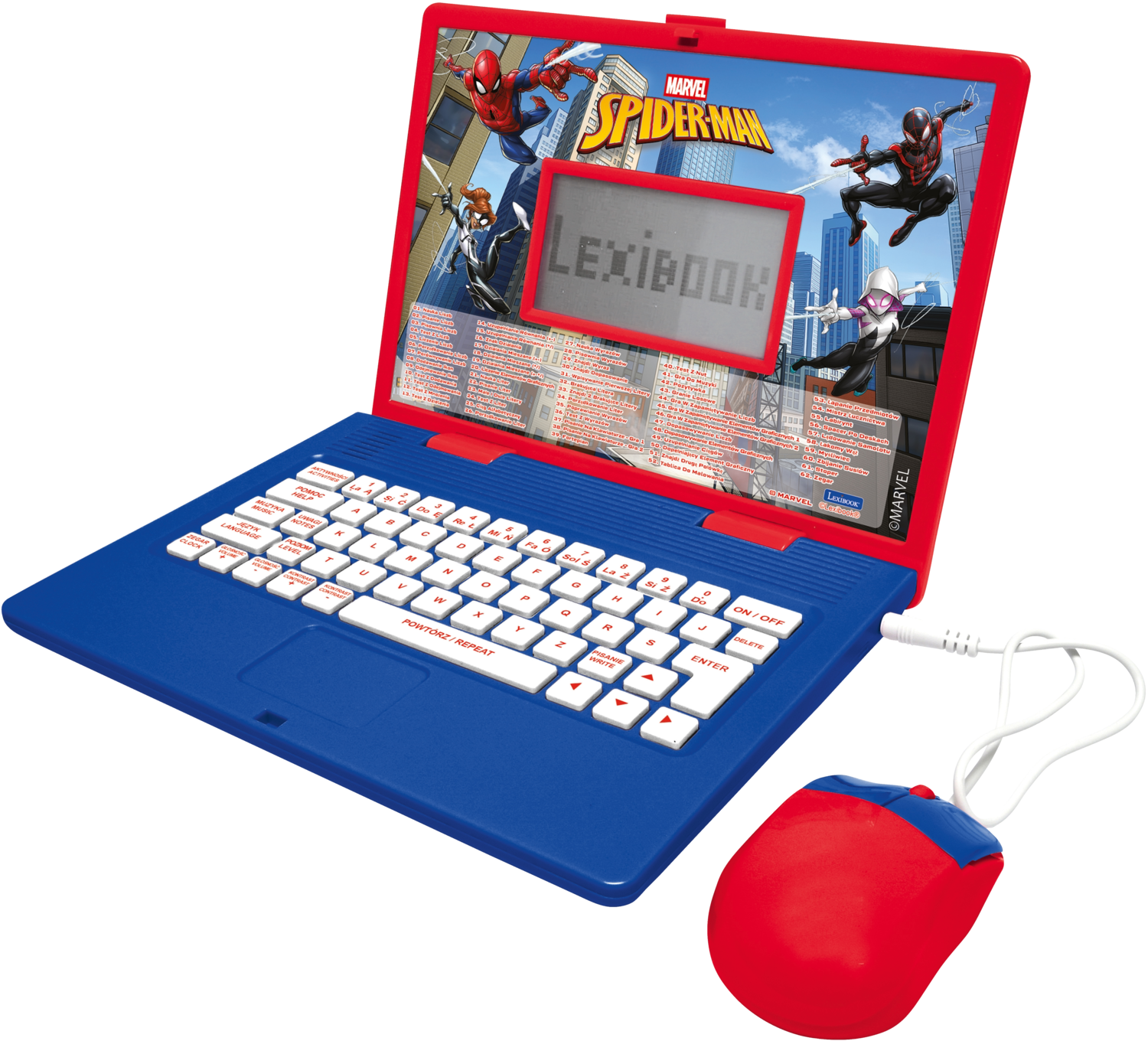 LEXIBOOK Laptop dla dzieci Stitch lub Spiderman