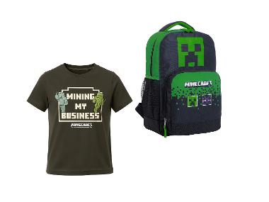 Zestaw szkolny dla dzieci z kolekcji Minecraft: plecak Creeper i t-shirt 158/164