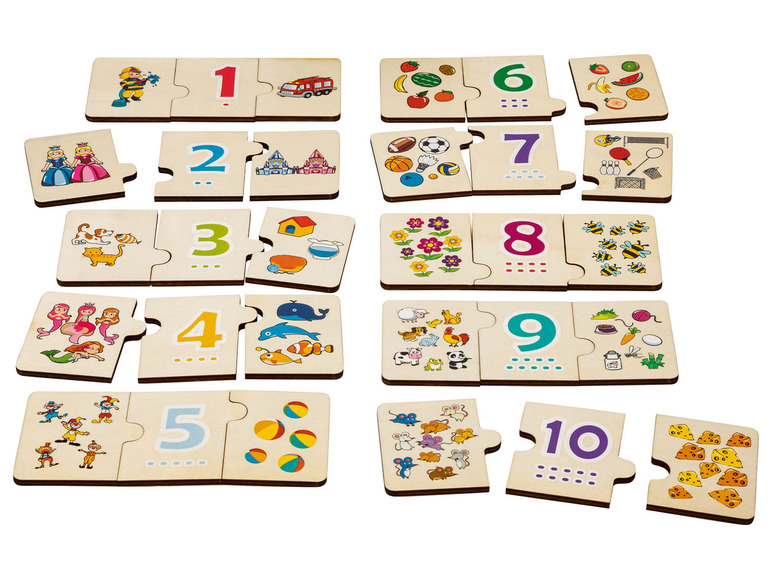 Pełny ekran: PLAYTIVE® Układanka z drewna lub puzzle edukacyjne, 1 sztuka - zdjęcie 10