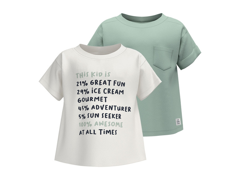 Pełny ekran: lupilu® T-shirt dla chłopca, 2 szt., z okrągłym dekoltem - zdjęcie 2