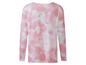 Różowy longsleeve z nadrukiem tie-dye.