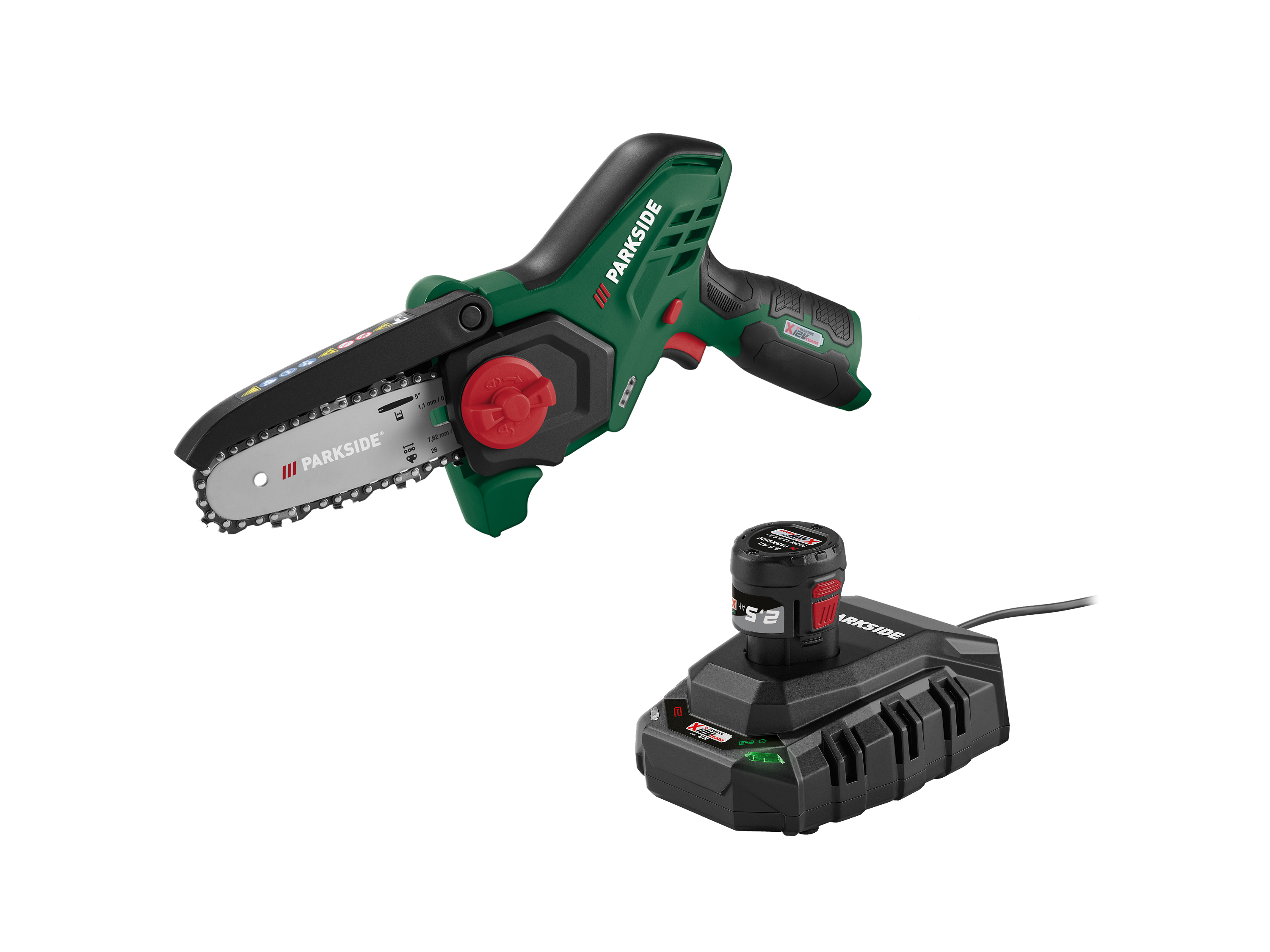 PARKSIDE® Zestaw Akumulatorowa piła do gałęzi, 12 V z akumulatorem, 2,5 Ah i ładowarką, 6 A