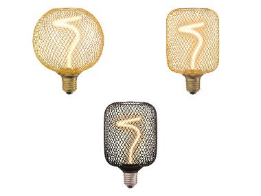 OSRAM Żarówka z żarnikiem spiralnym w metalowej obudowie „Globe 125 / Square 100”