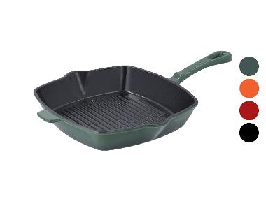 SILVERCREST® Patelnia żeliwna grillowa, 24 cm